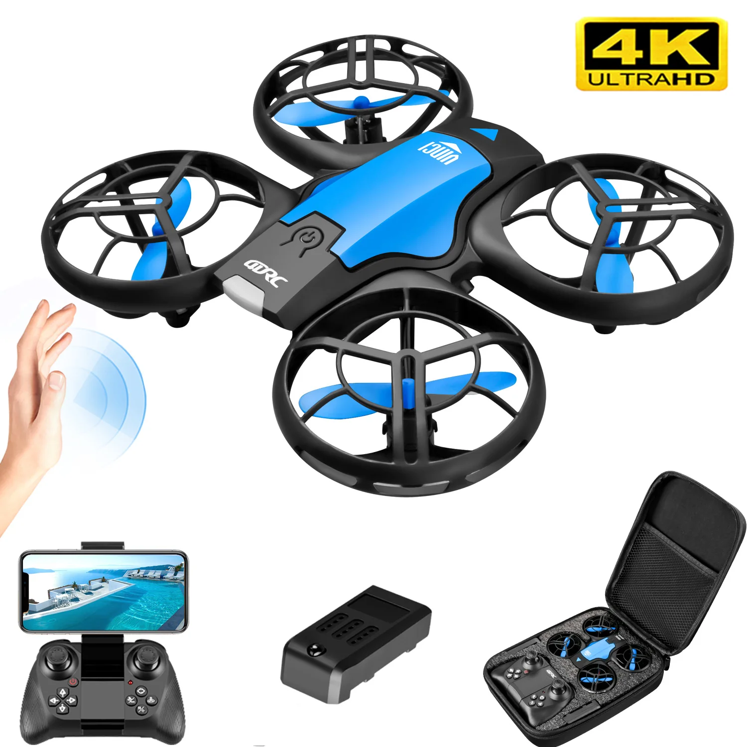 Drone Ae Rc - V8 Drone Mini Baru 4K Profesional